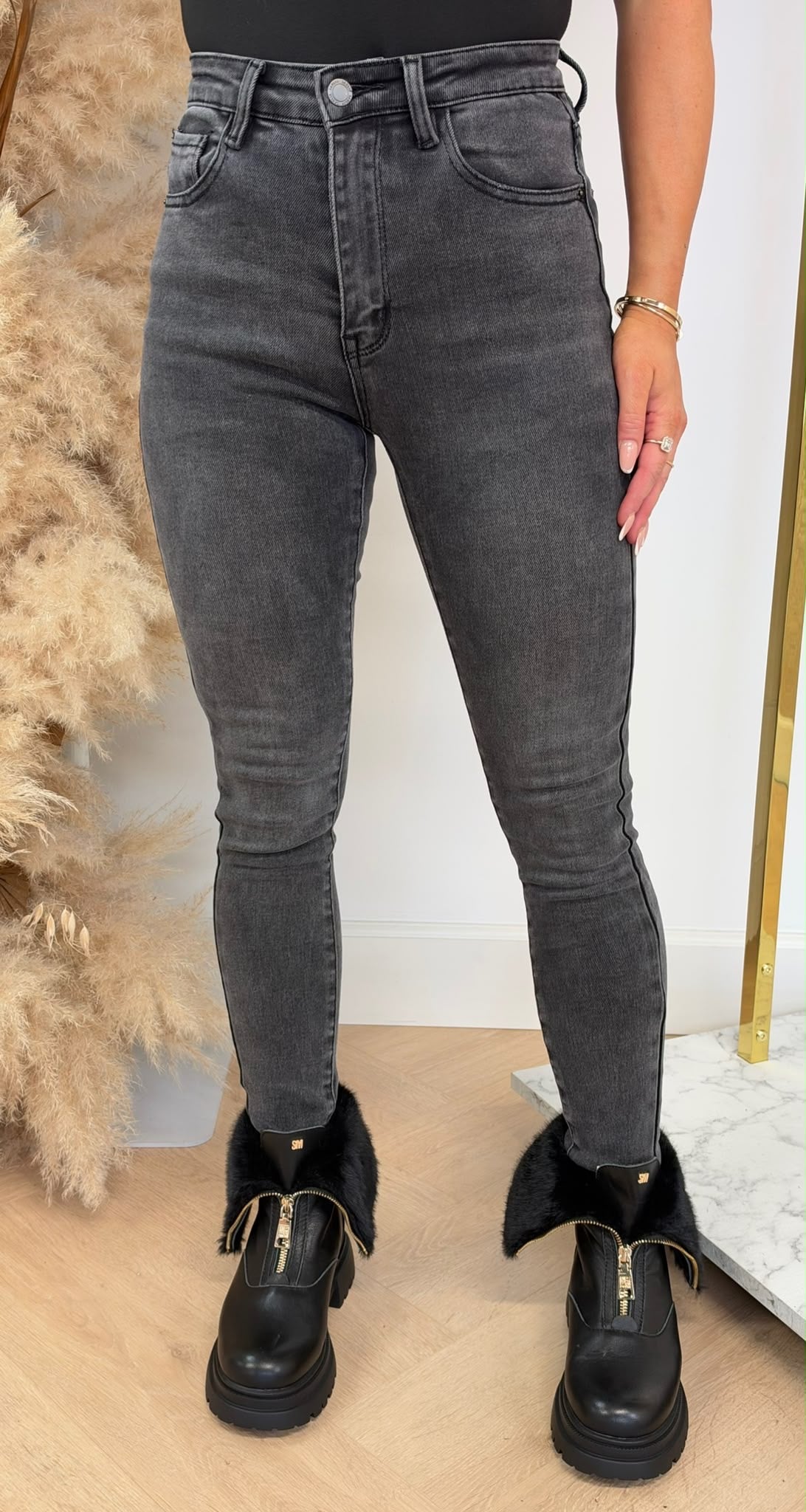 SKINNY JEANS 5377-56 DARKGREY