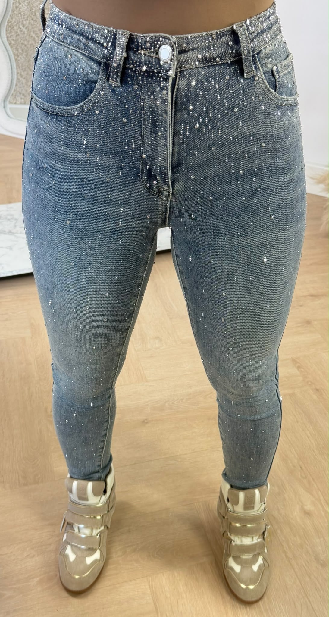 GLITTER SKINNY 5001-7 DENIMBLUE