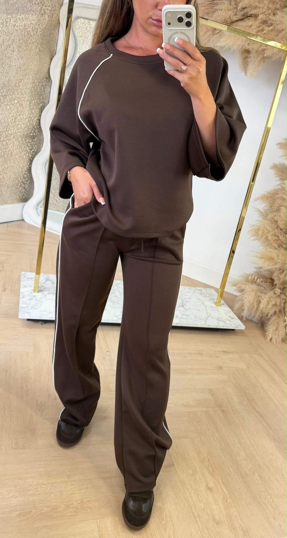 NEW COLLECTION STRIPE SET CHOCO