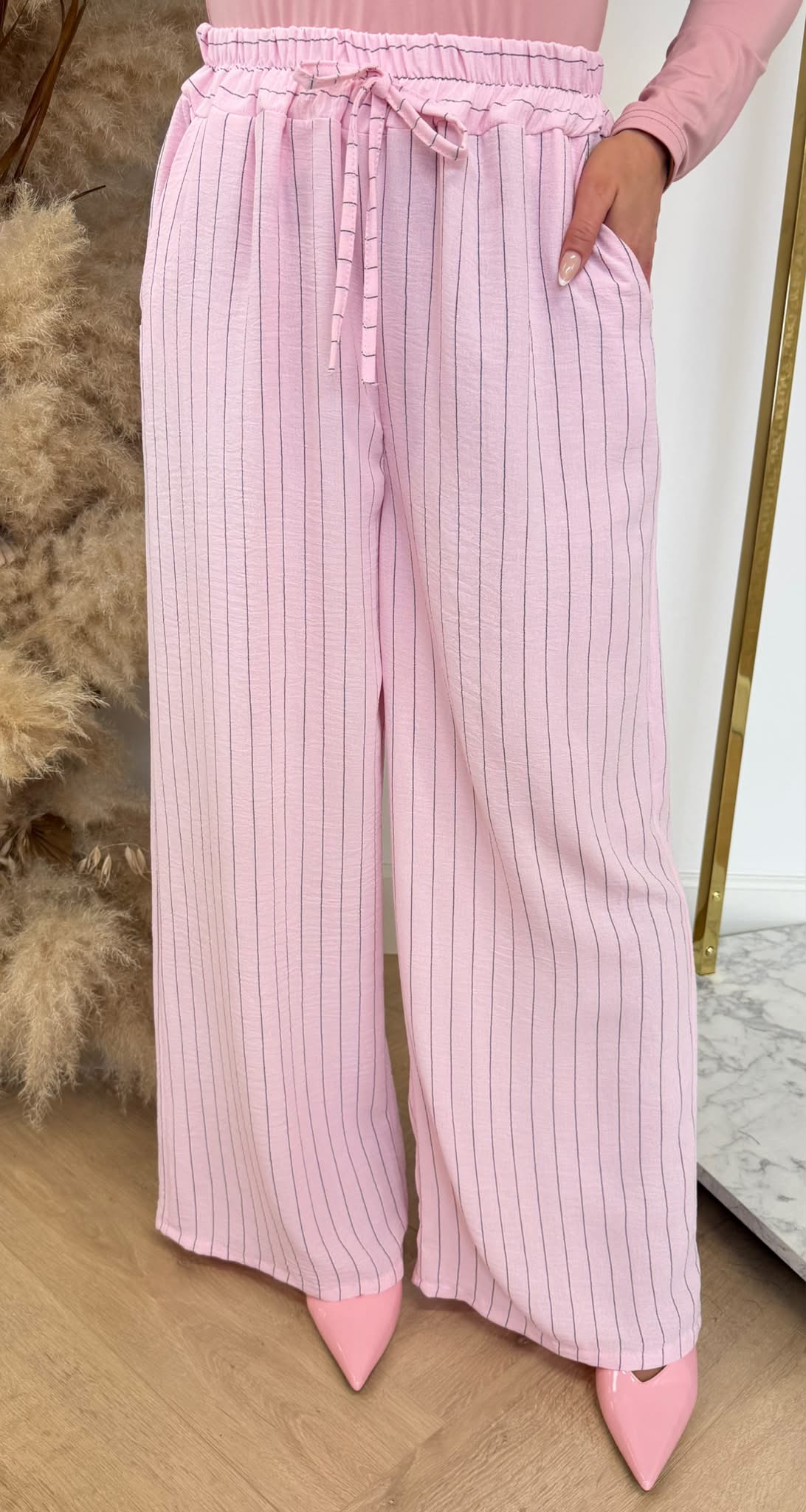 KIARA LITTLE STRIPE PANTS PINK