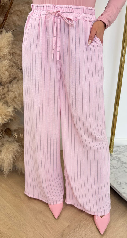 KIARA LITTLE STRIPE PANTS PINK