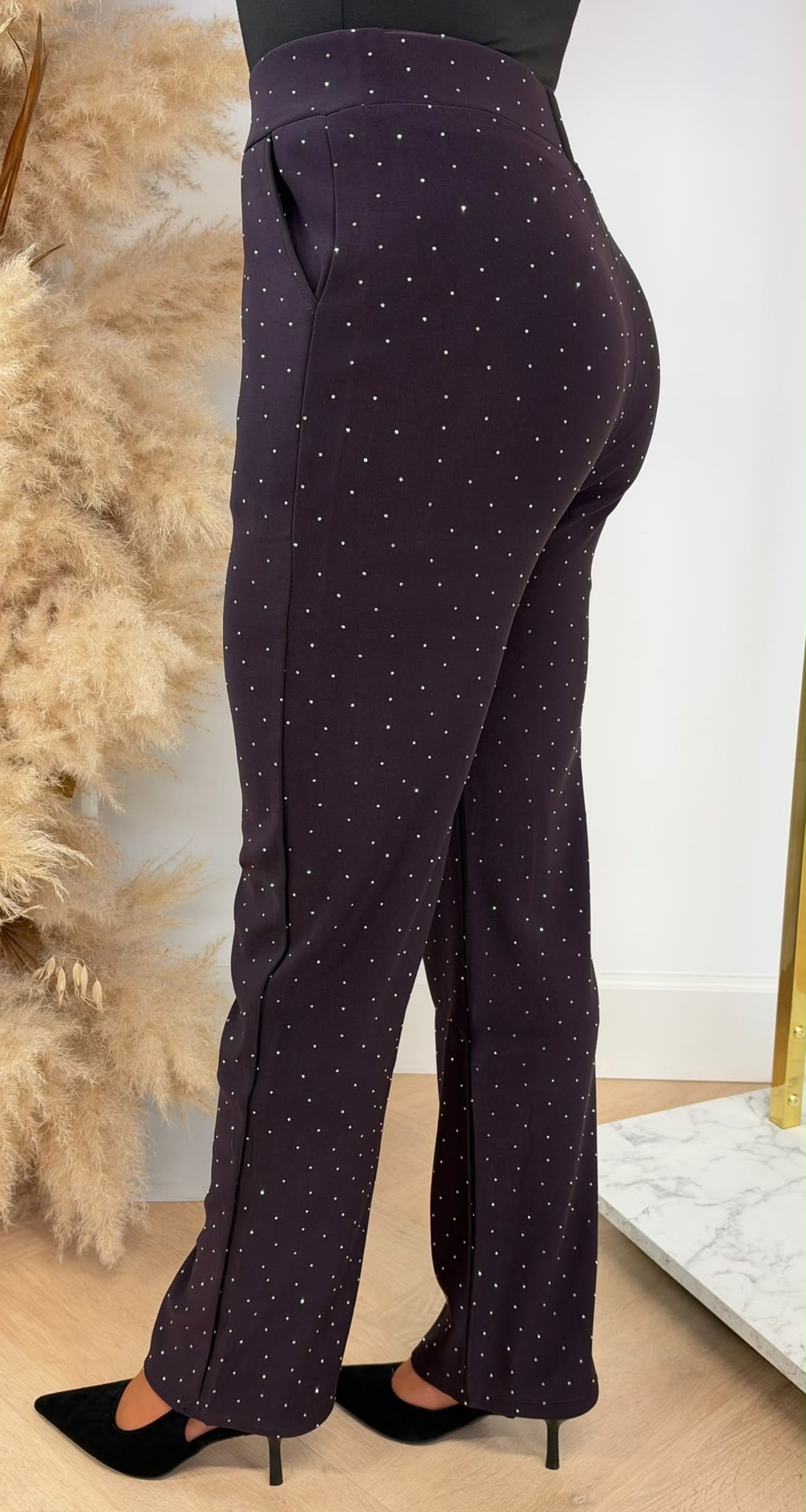 ALL OVER SPARKLE SOFT PANTS 1969 PLUM