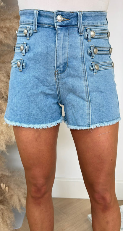 BALMAINATION BUTTON SHORT 9346 BLUE