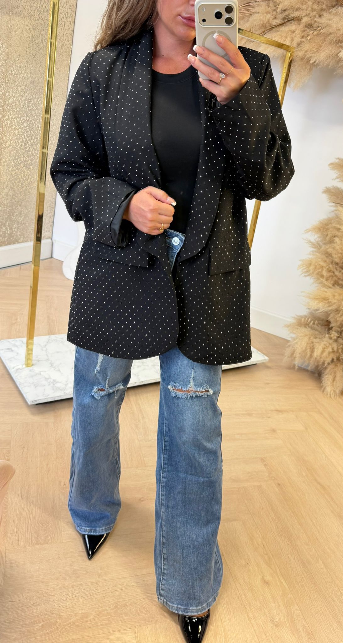 SPARKLE BLAZER BLACK