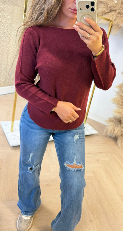 ROUND NECK SOFT TOP BORDEAUX