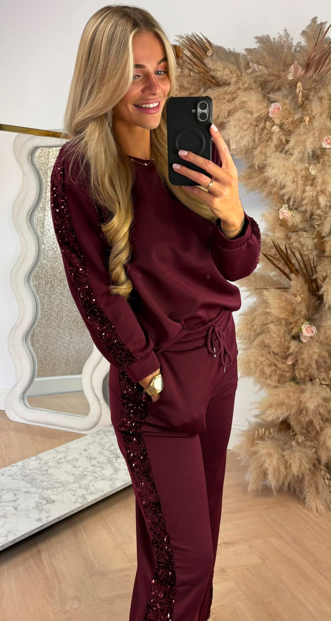 VERA GLITTER SET BORDEAUX