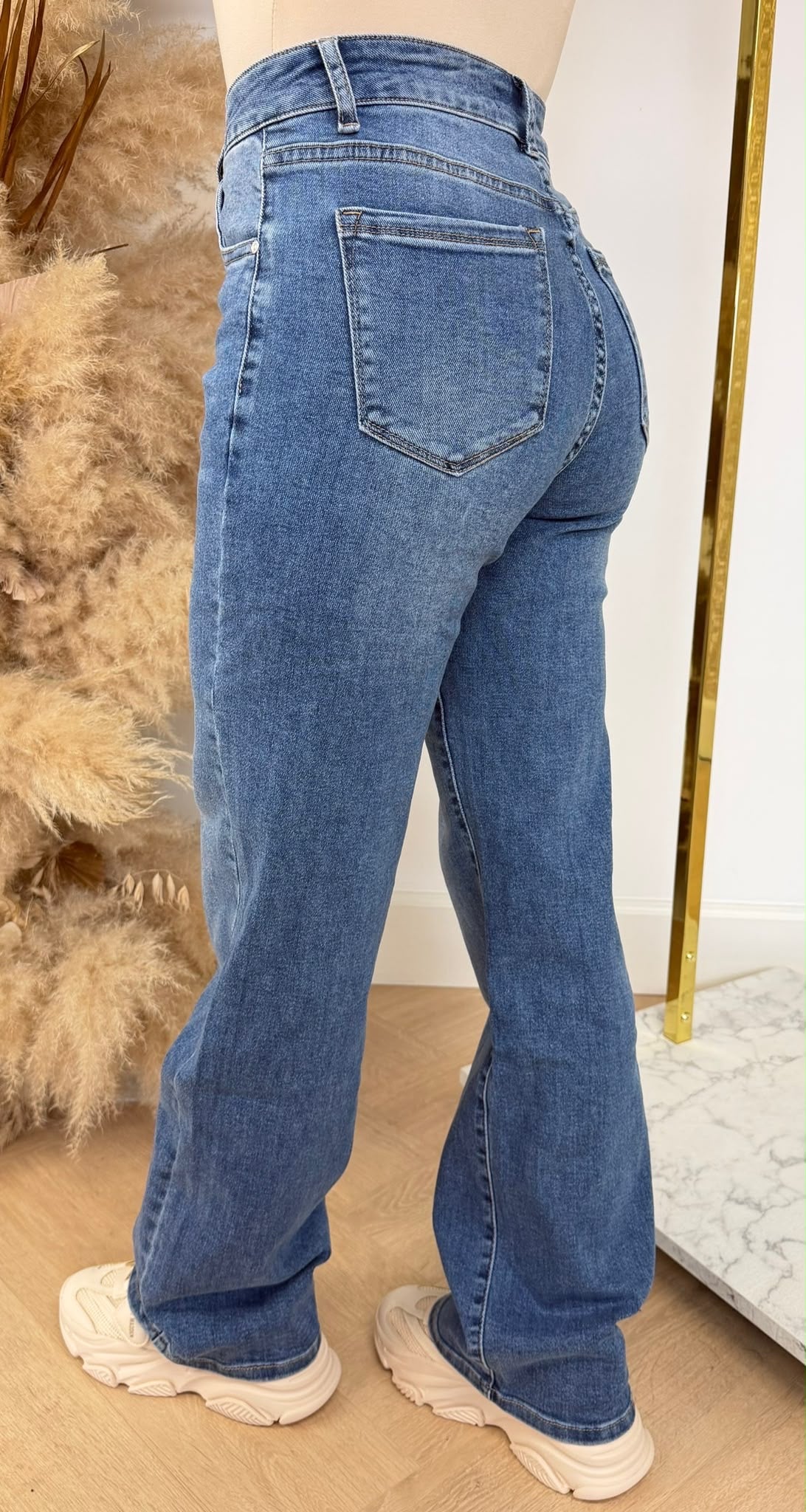HIGH WAIST DESIGN JEANS 16250 BLUE