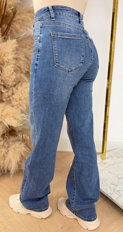 HIGH WAIST DESIGN JEANS 16250 BLUE