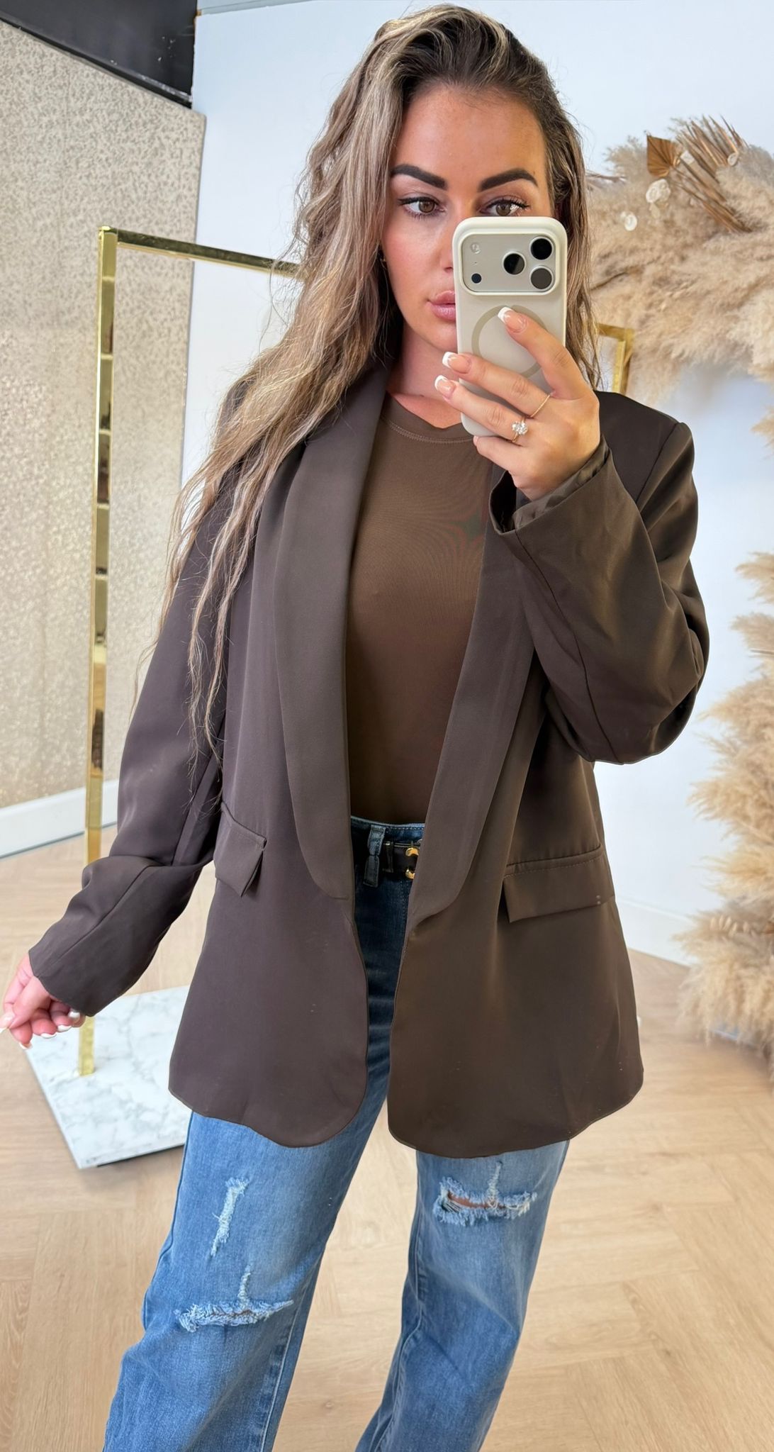 NEW BASIC BLAZER CHOCO