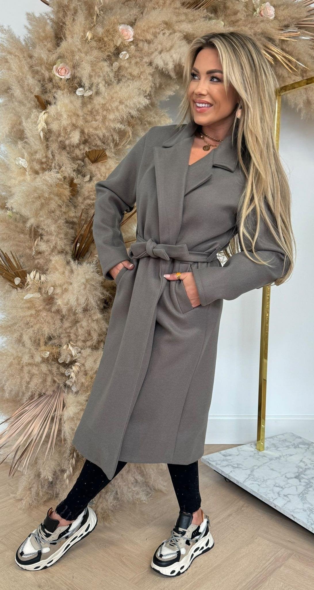 KARDASHIAN COAT TAUPE