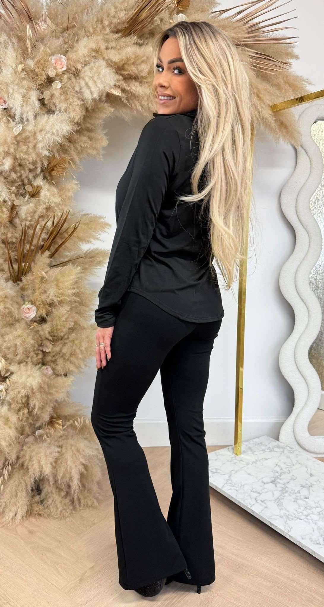 BY SWAN TRAVEL BLOUSE 6658 BLACK