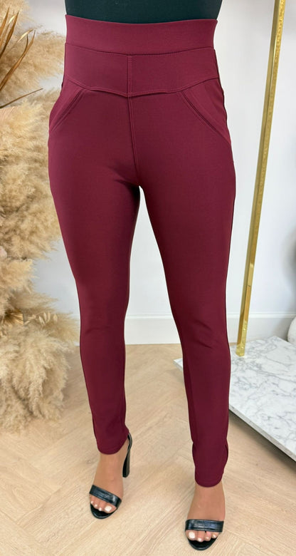 BASIC POCKET LEGGING 3312-66 BURGUNDY
