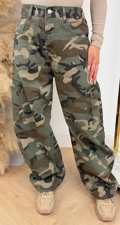 TRENDY CAMO JEANS 12259 GREEN