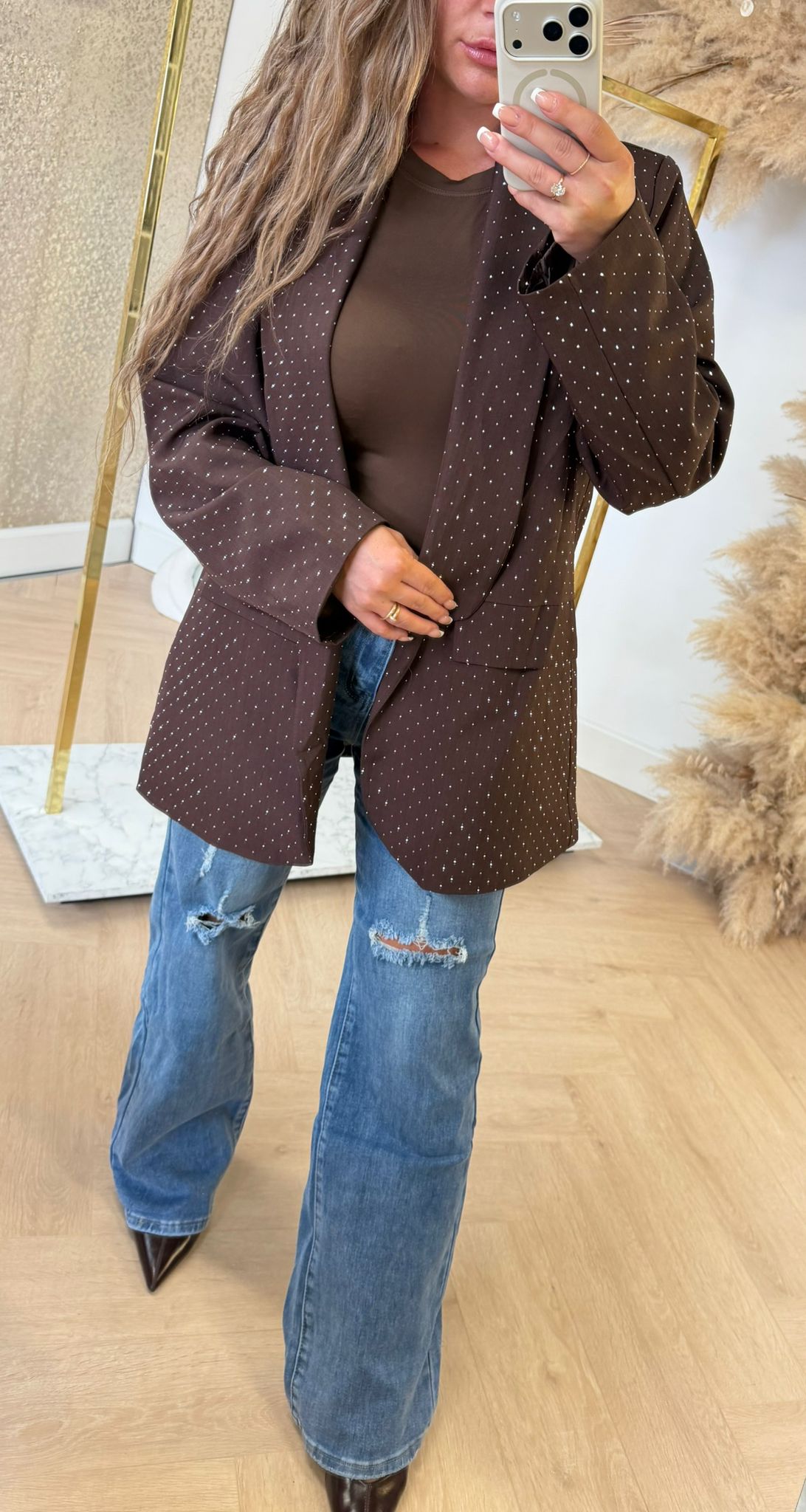 SPARKLE BLAZER CHOCO