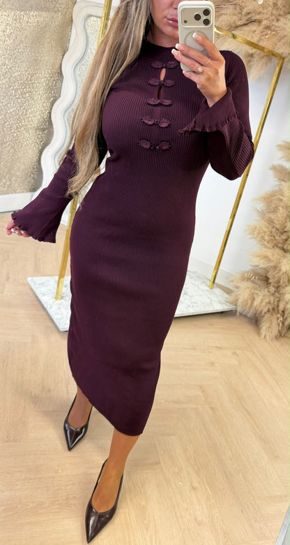 MAXI GLAMOUR DRESS 7006 WINE