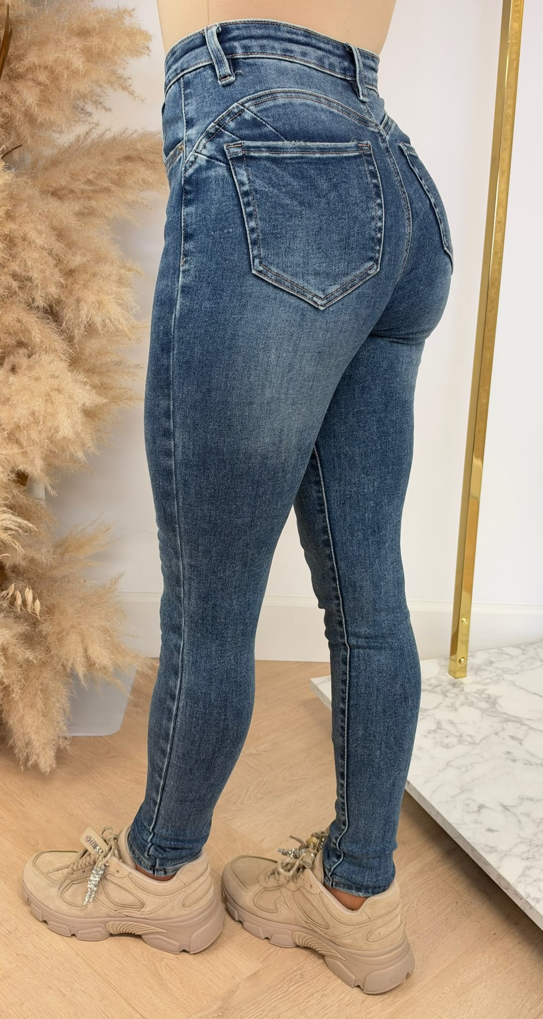 PUSH UP SKINNY JEANS 5399-14 DENIMBLUE