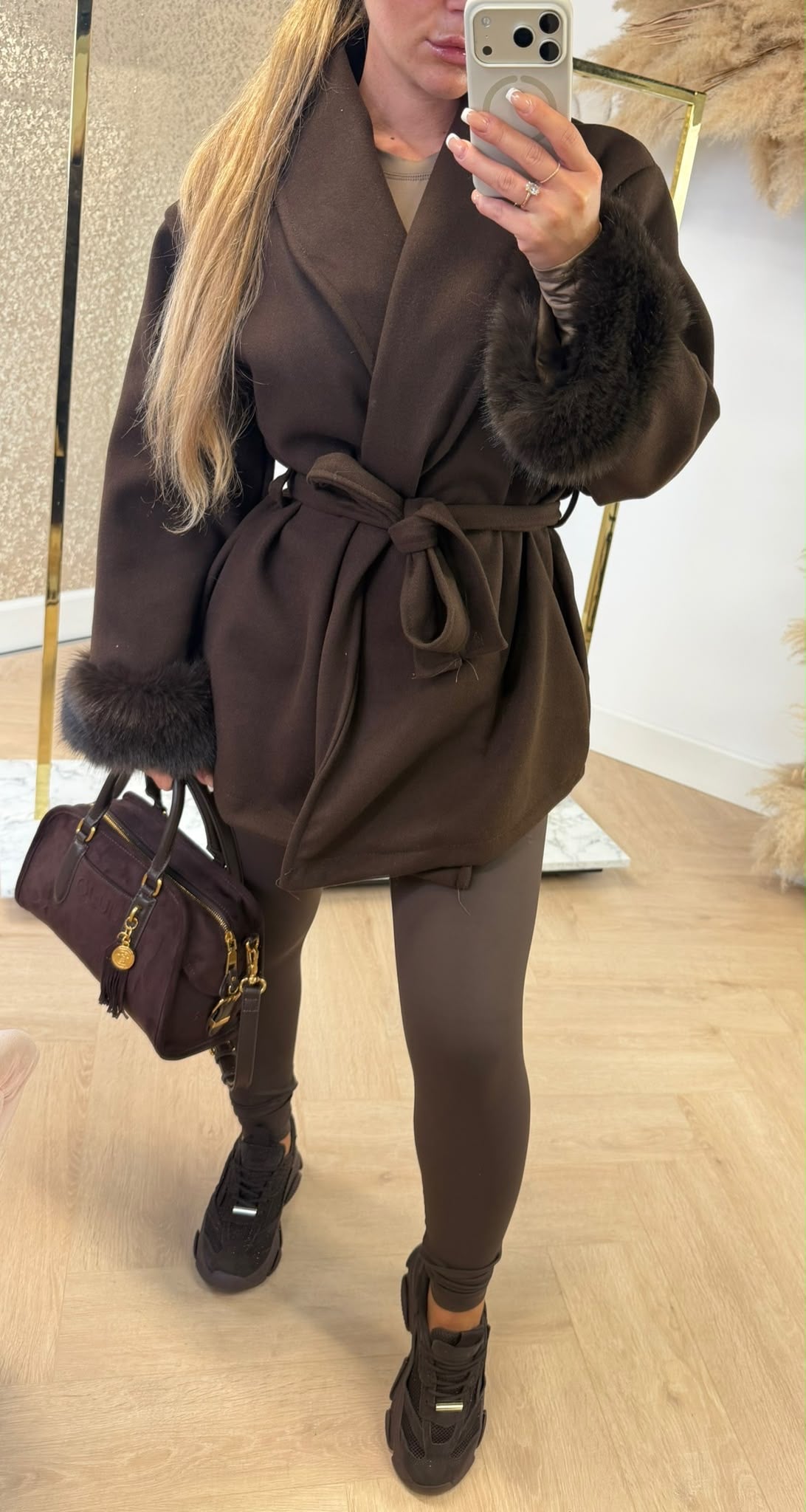 CATWALK SHORT TRENCH COAT CHOCO