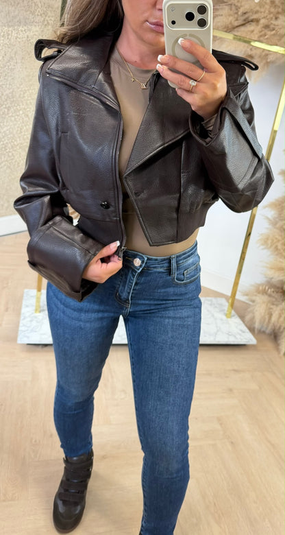 OMSLAG BOORD JACKET 800 COFFEE