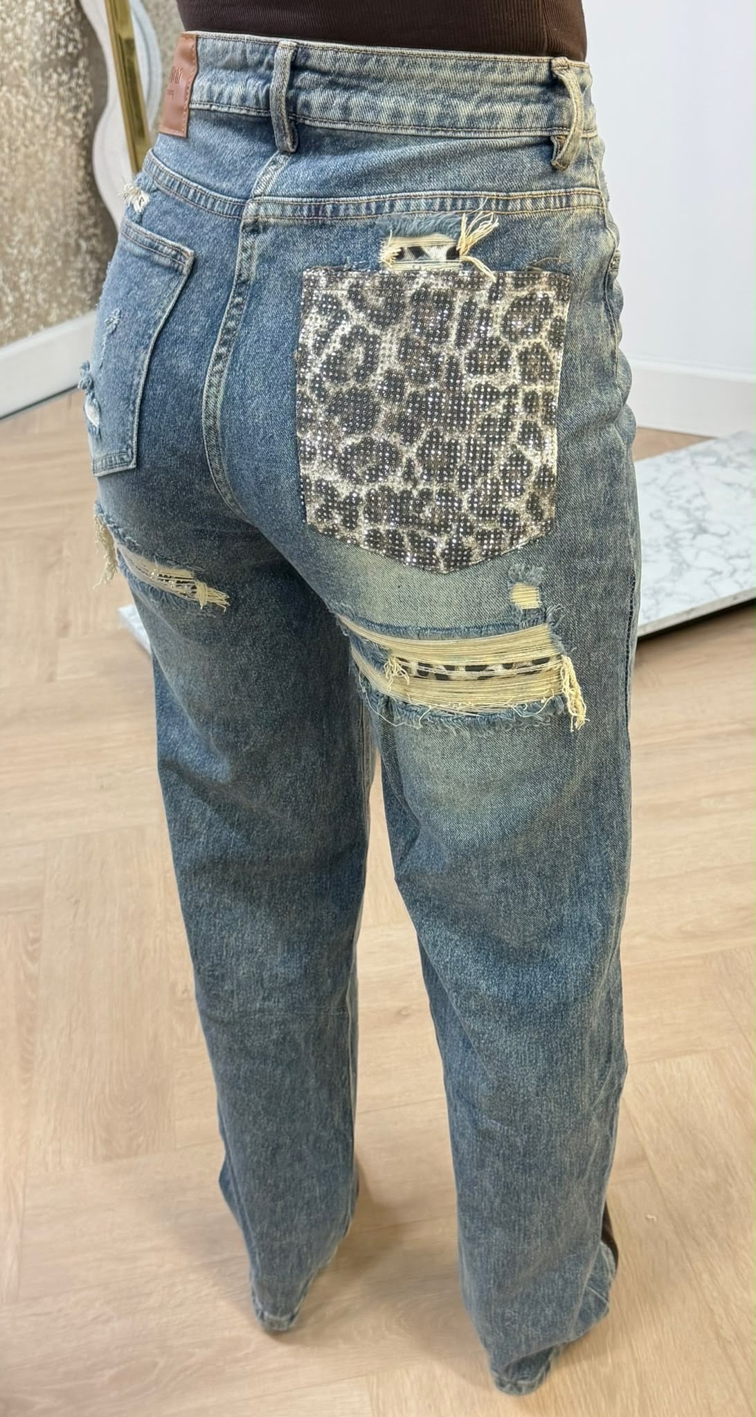 DAMAGED LEO POCKET JEANS T208 DIRTYWASHING