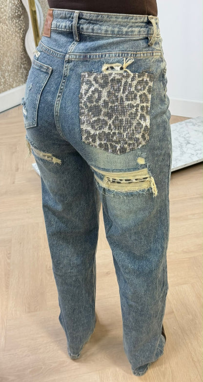 DAMAGED LEO POCKET JEANS T208 DIRTYWASHING