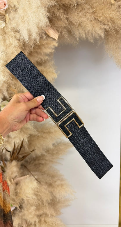 LUXURY BELT 908 BLACK