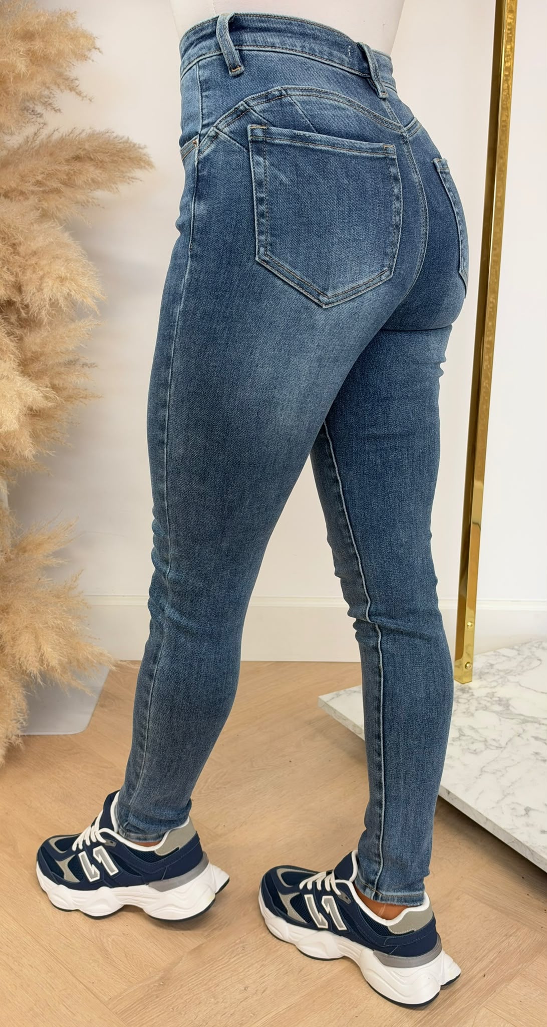 PUSH UP SKINNY JEANS 5355-21 BLUE