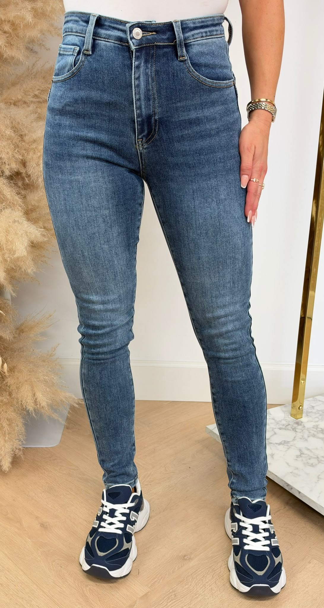 PUSH UP SKINNY JEANS 5355-21 BLUE