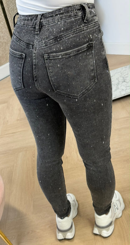 GLITTER SKINNY 5001-7 GREY