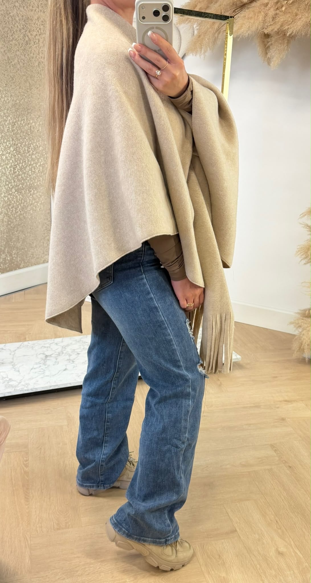 MUSTHAVE BASIC PONCHO BEIGE