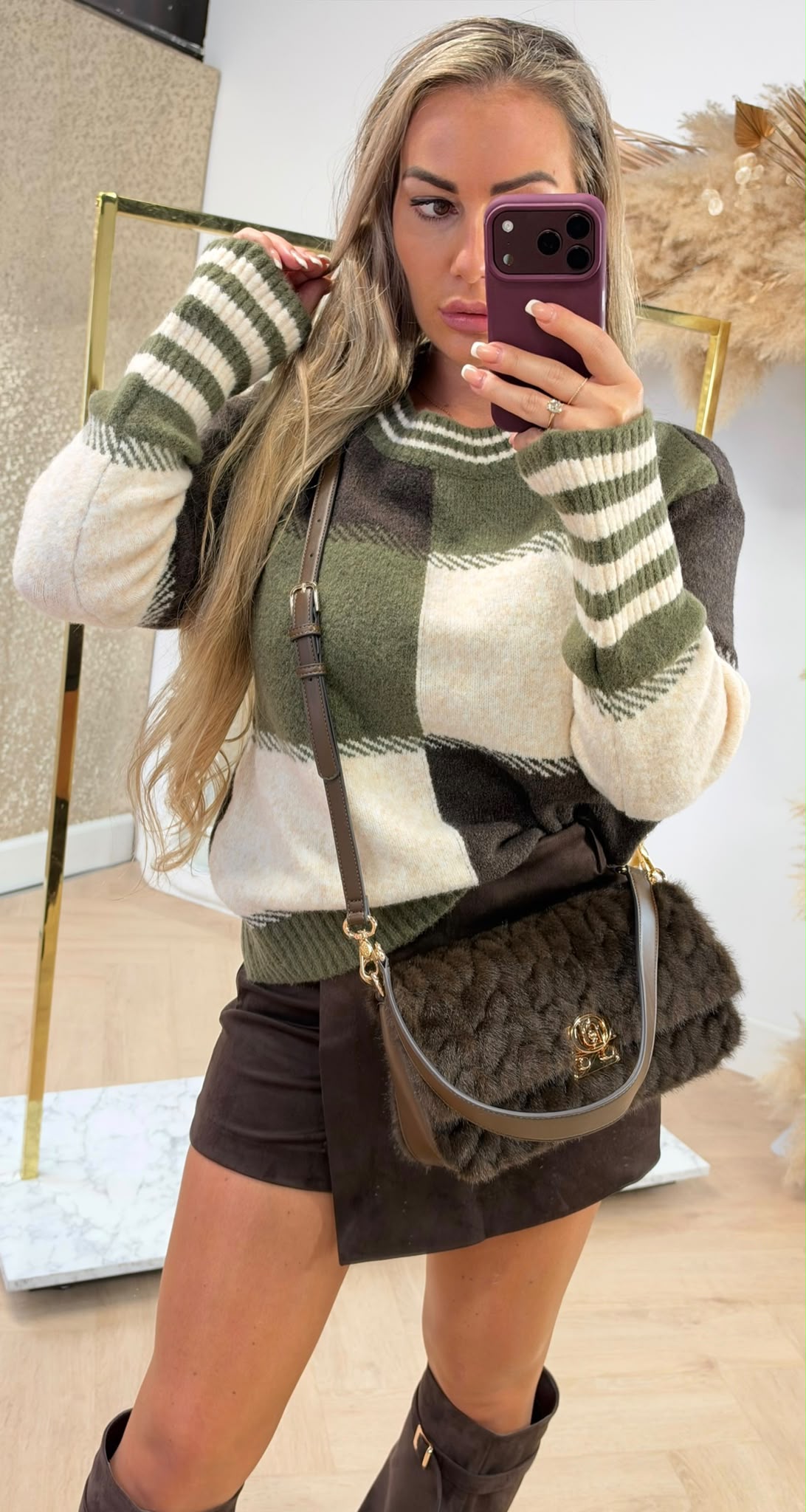 RICKY SQUARE SWEAT ARMYGREEN
