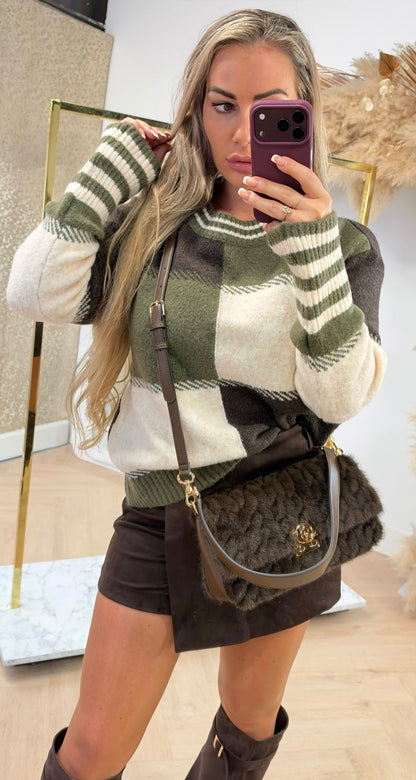 RICKY SQUARE SWEAT ARMYGREEN