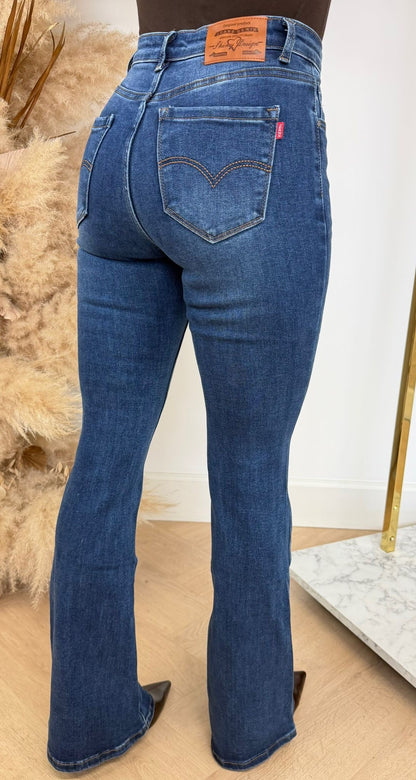 FASHION FLARED JEANS 16292 DARKBLUE