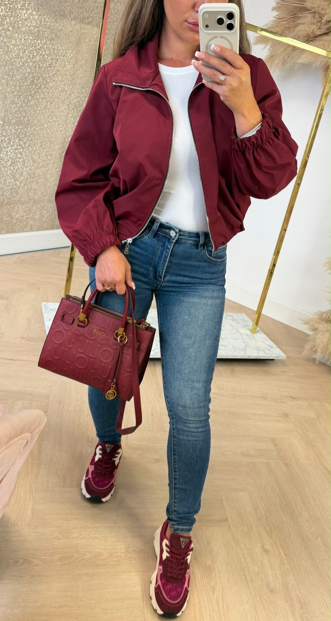 NEW ZIPPER BOMBERJACKET BORDEAUX