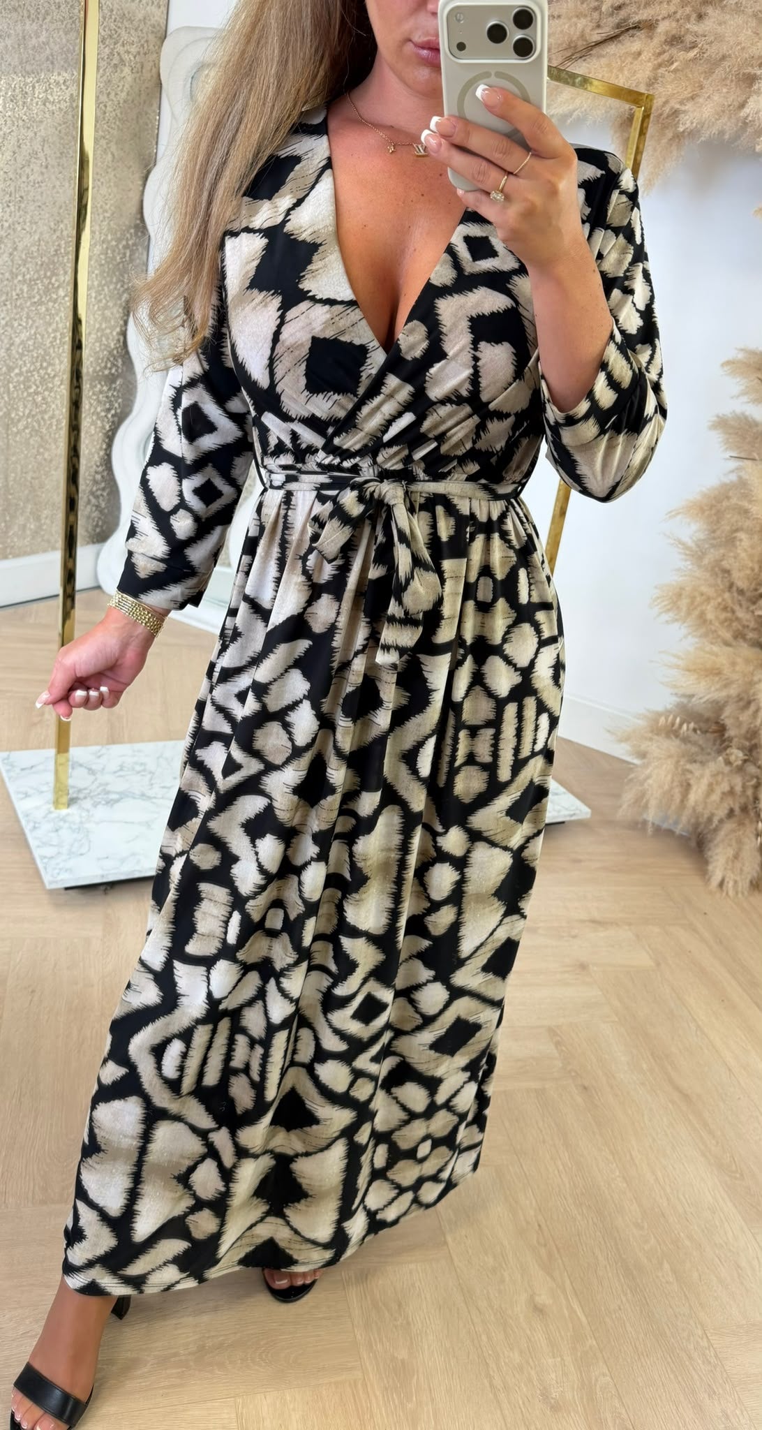 DEBORAH DRESS SPOT/BLACK