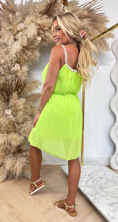TOUWTJES DRESS NEONYELLOW
