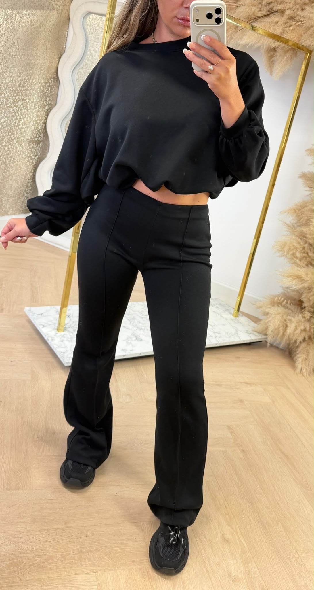 MELANIE PUFFY SET BLACK