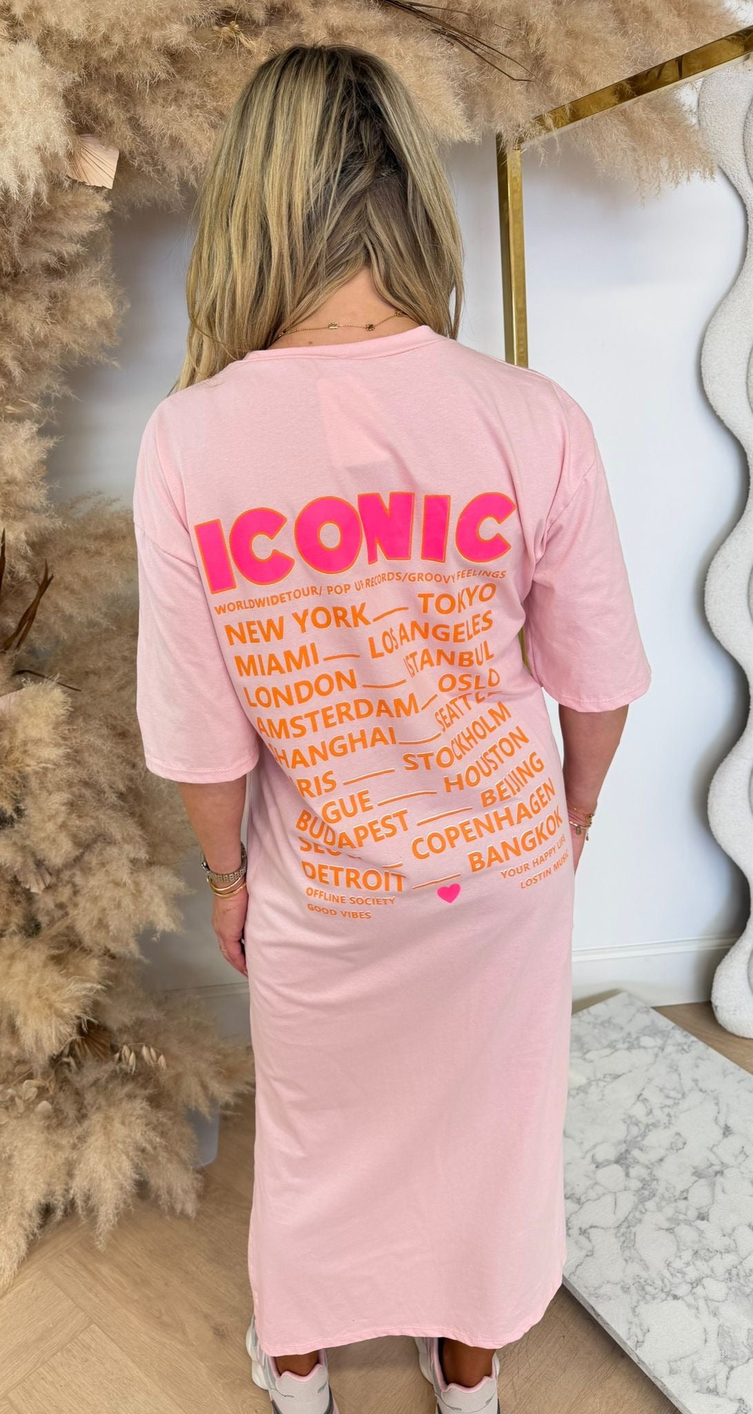 WORLDWIDE CITY LONG SHIRTDRESS LIGHTPINK