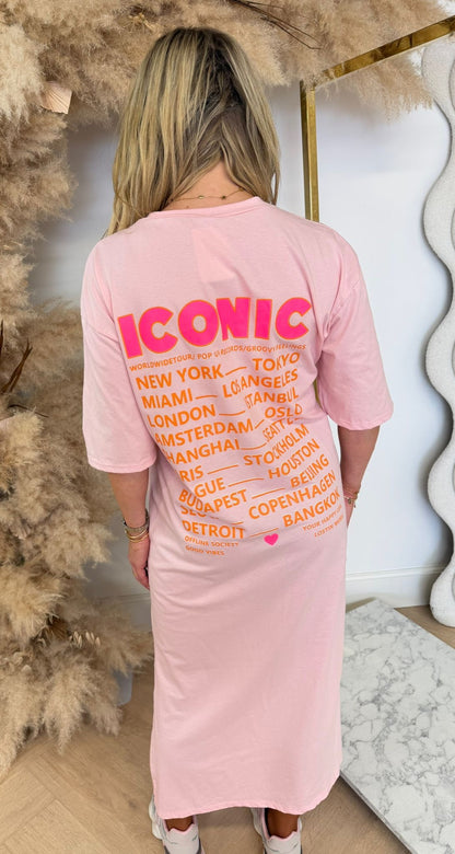 WORLDWIDE CITY LONG SHIRTDRESS LIGHTPINK