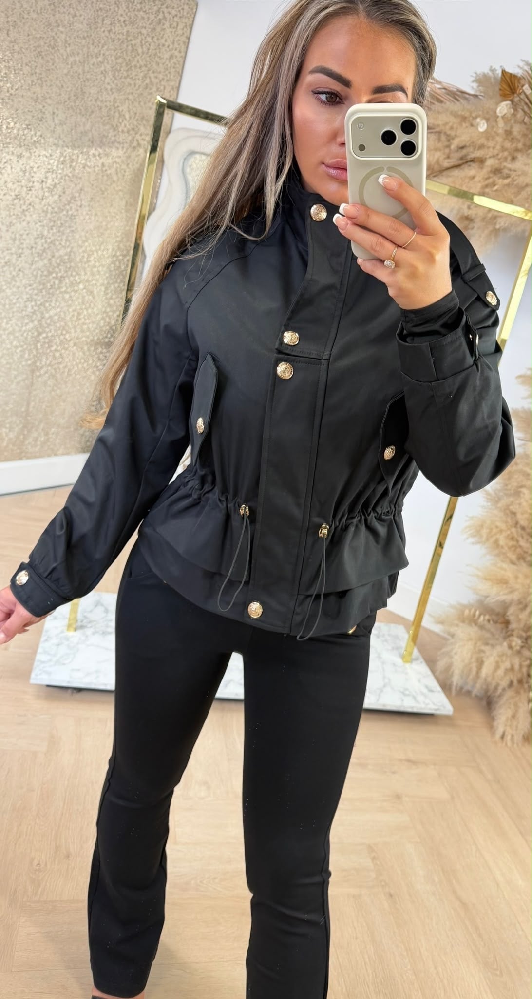 MILANO BUTTON JACKET 695603 BLACK