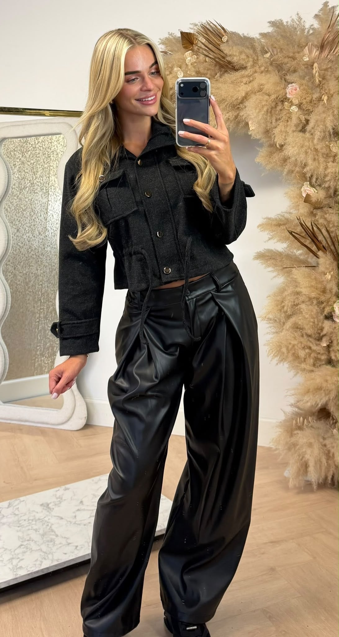LOTTE WAISTED KOORD JACK DARKGREY