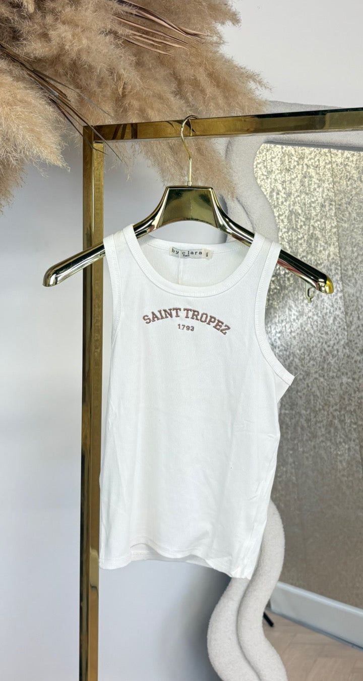 SAINT TROPEZ TANKTOP 15565 OFFWHITE