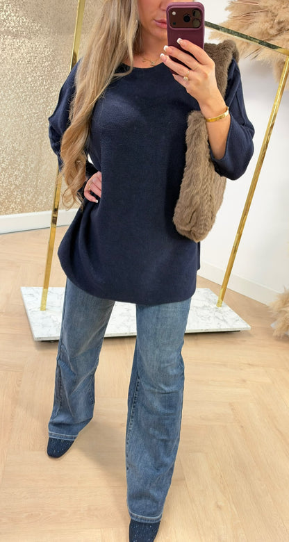 KIMMY SOFT LONG TOP NAVY