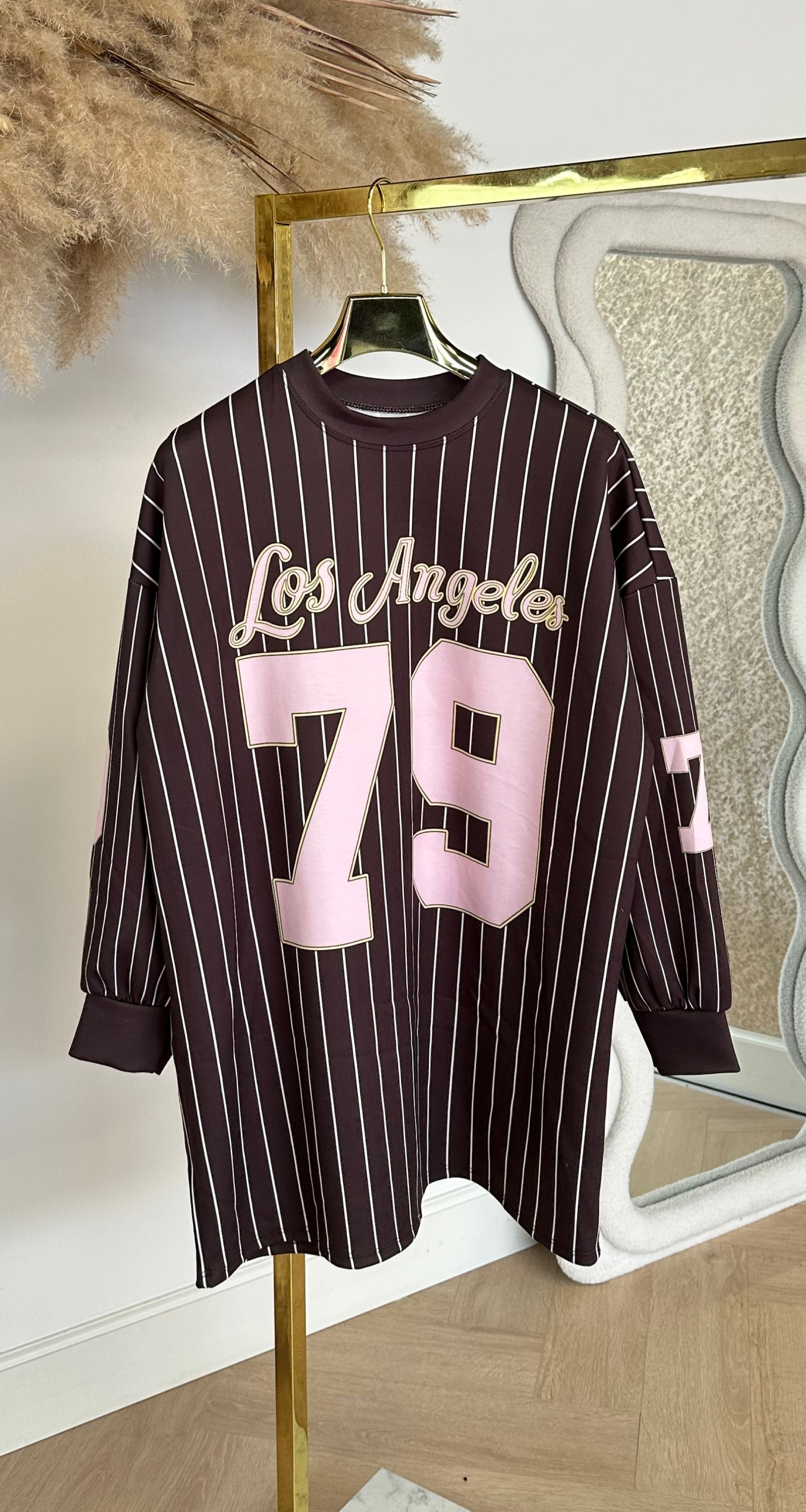 BASEBALL LA 79 LONG TEE CHOCO