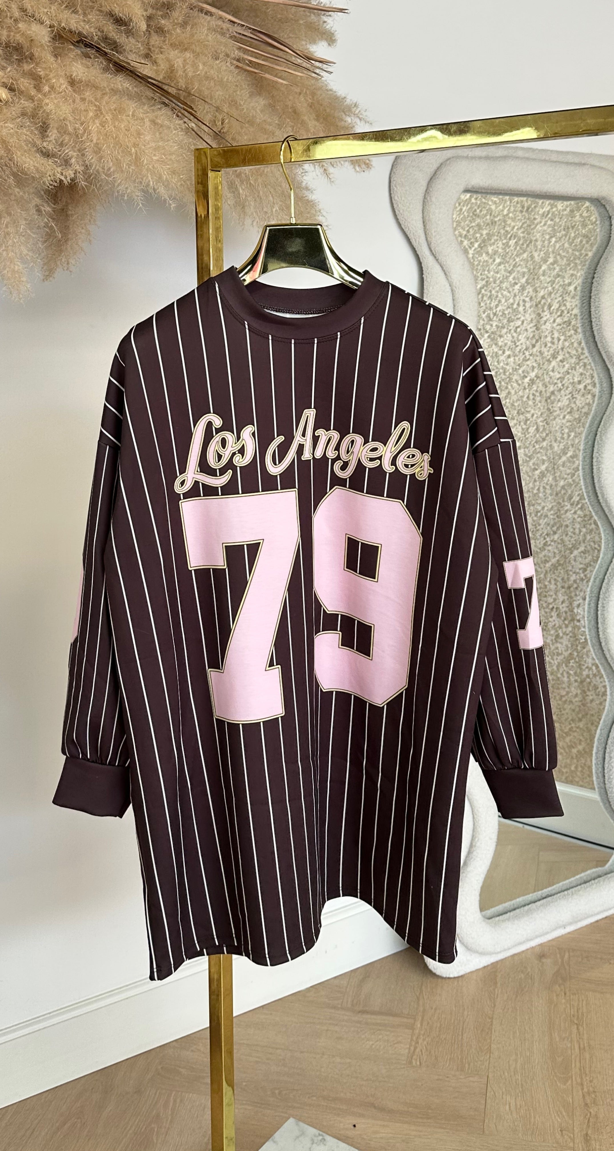 BASEBALL LA 79 LONG TEE CHOCO