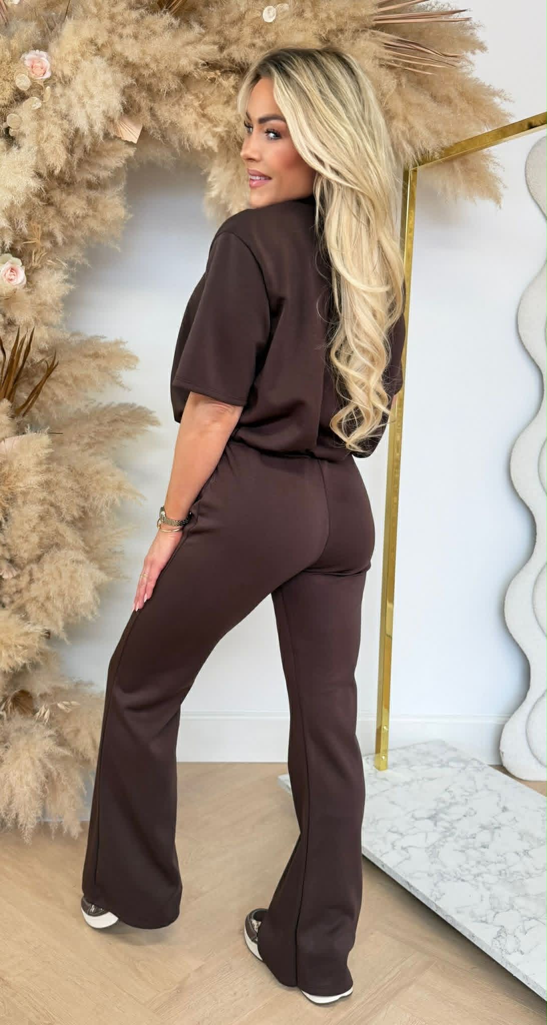 BESTSELLER MUSTY CROPPED SET CHOCO