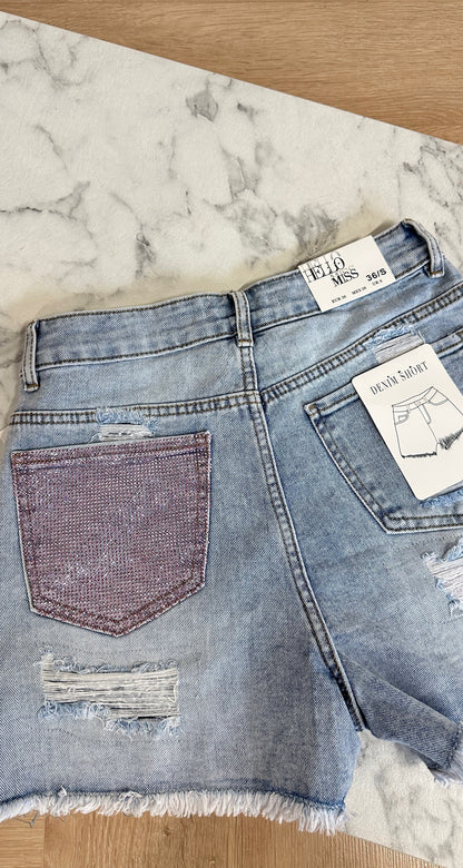 BESTSELLER PINK POCKET SHORT 1552 BLUE/PINK