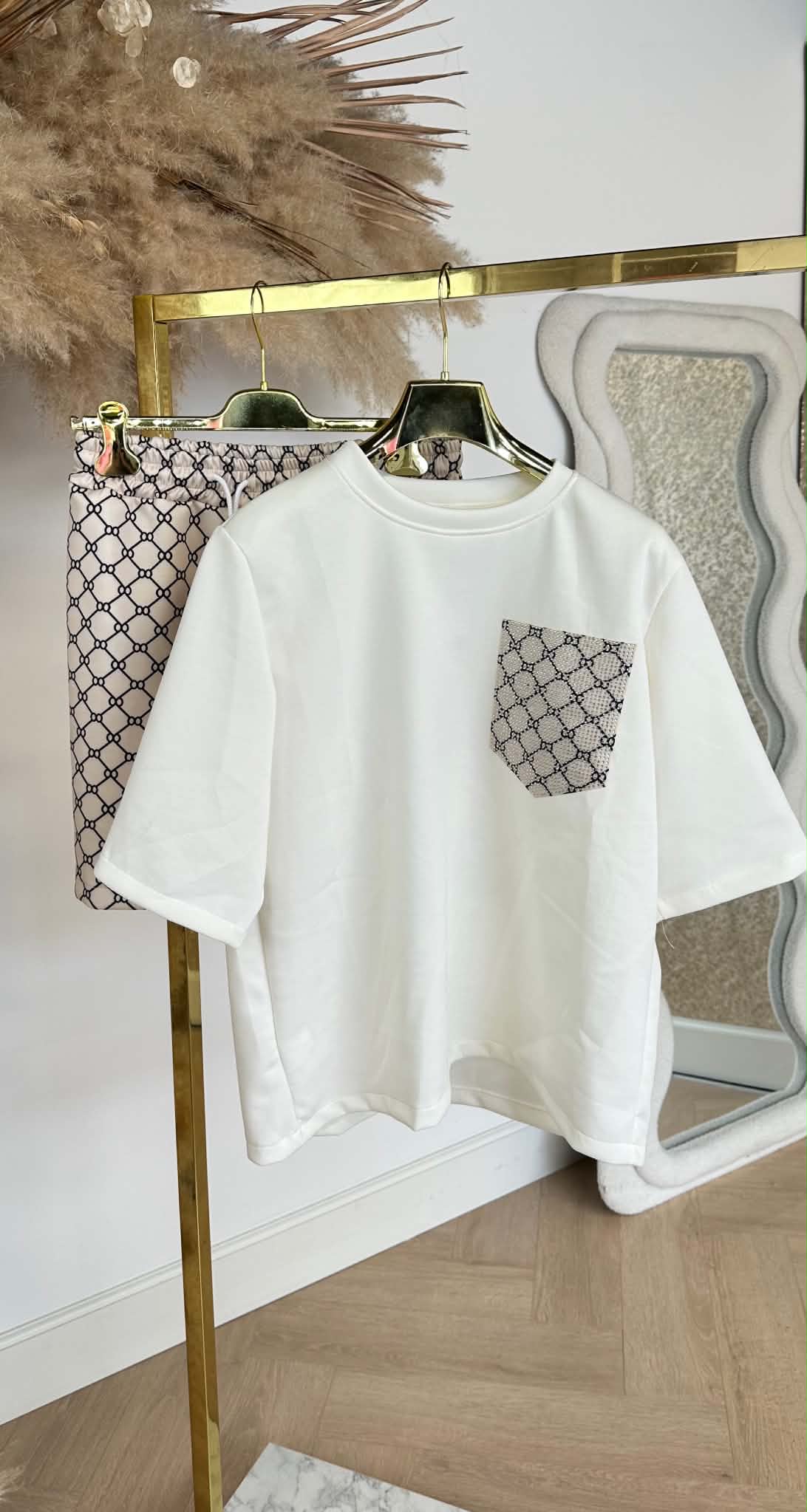 BIBI PRINT POCKET SET BEIGE