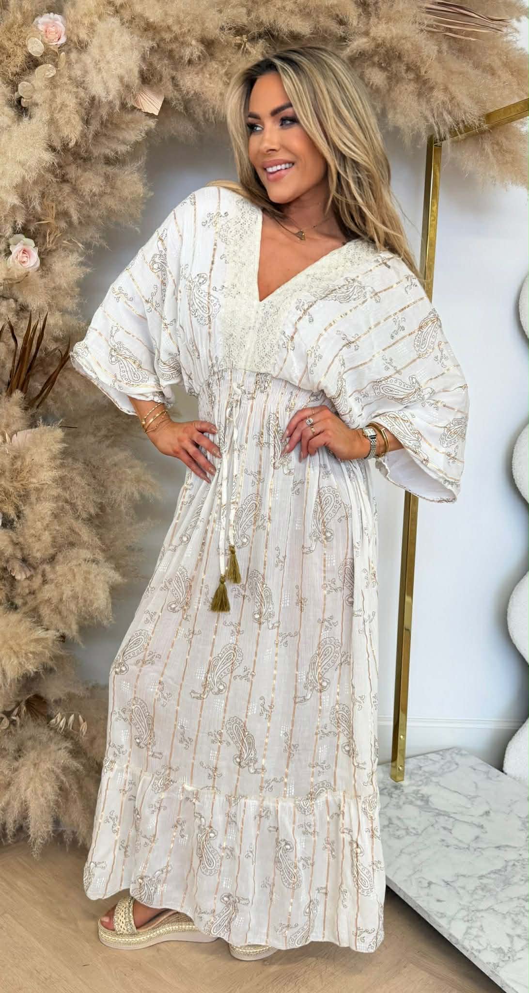 BOHEMIEN DRESS 0081 BEIGE