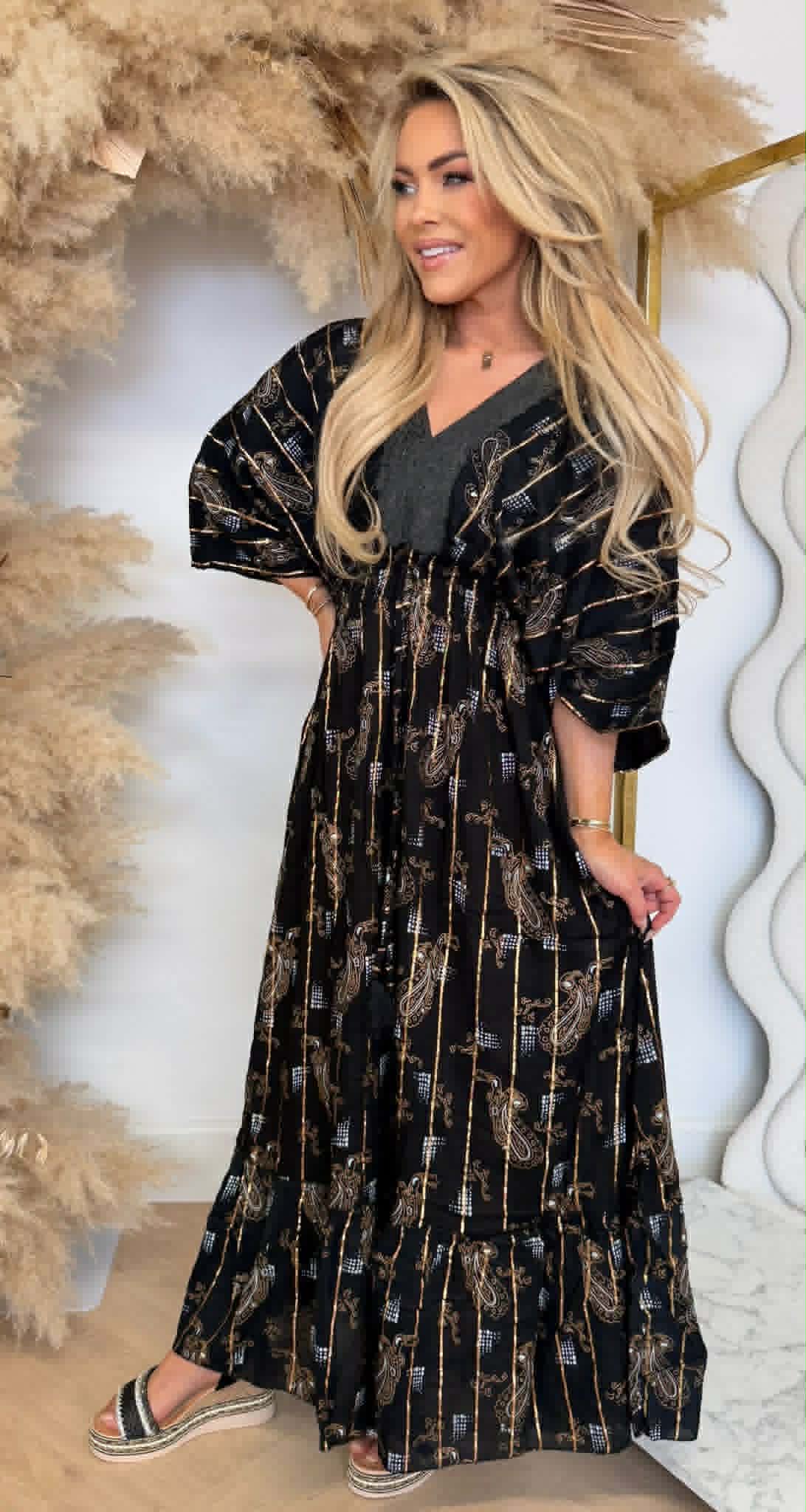 BOHEMIEN DRESS 0081 BLACK