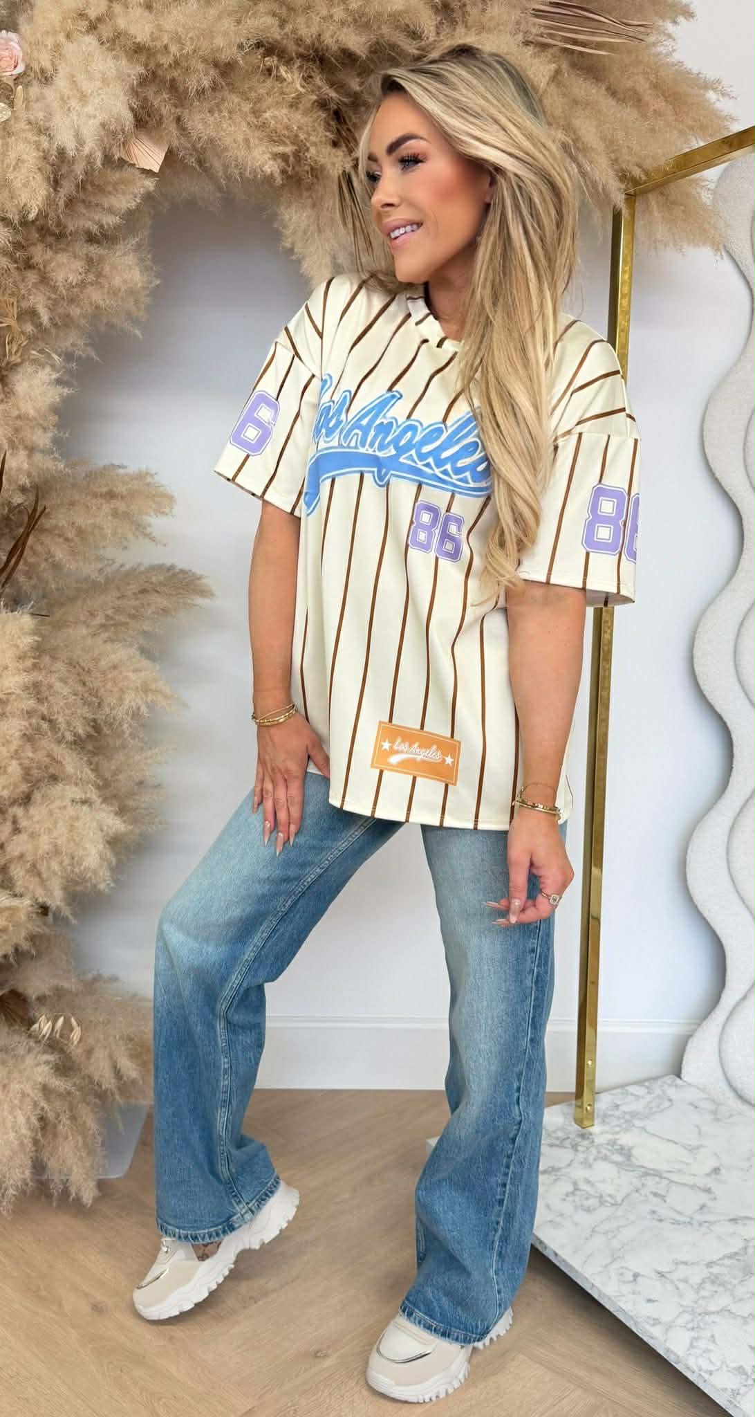 BREE LA 86 BASEBALL PRINT TEE SOFTYELLOW